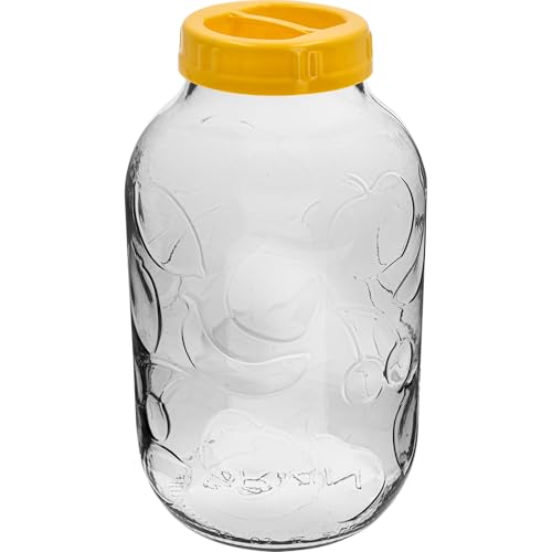 BROWIN® Twist-Off-Glas 133511 | Vorratsglas | Nudelglas | Integrierter Griff | Einmachgläser | Kunststoffdeckel | Ø 100 mm und Tragegriff | 5 Litre BROWIN® Twist-Off-Glas 133511 | Vorratsglas | Nudelglas | Integrierter Griff | Einmachgläser | Kunststoffdeckel | Ø 100 mm und Tragegriff | 5 Litre