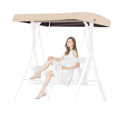 Swing Canopy Replacement,Replacement Canopy for 2 Seater Swing,Heavy Duty Polyester Fabric,Sun Protection, Waterproof, for Outdoor Patio Garden Swing(Size:158*118cm/62.2*46.4inch,Color:2-seater)