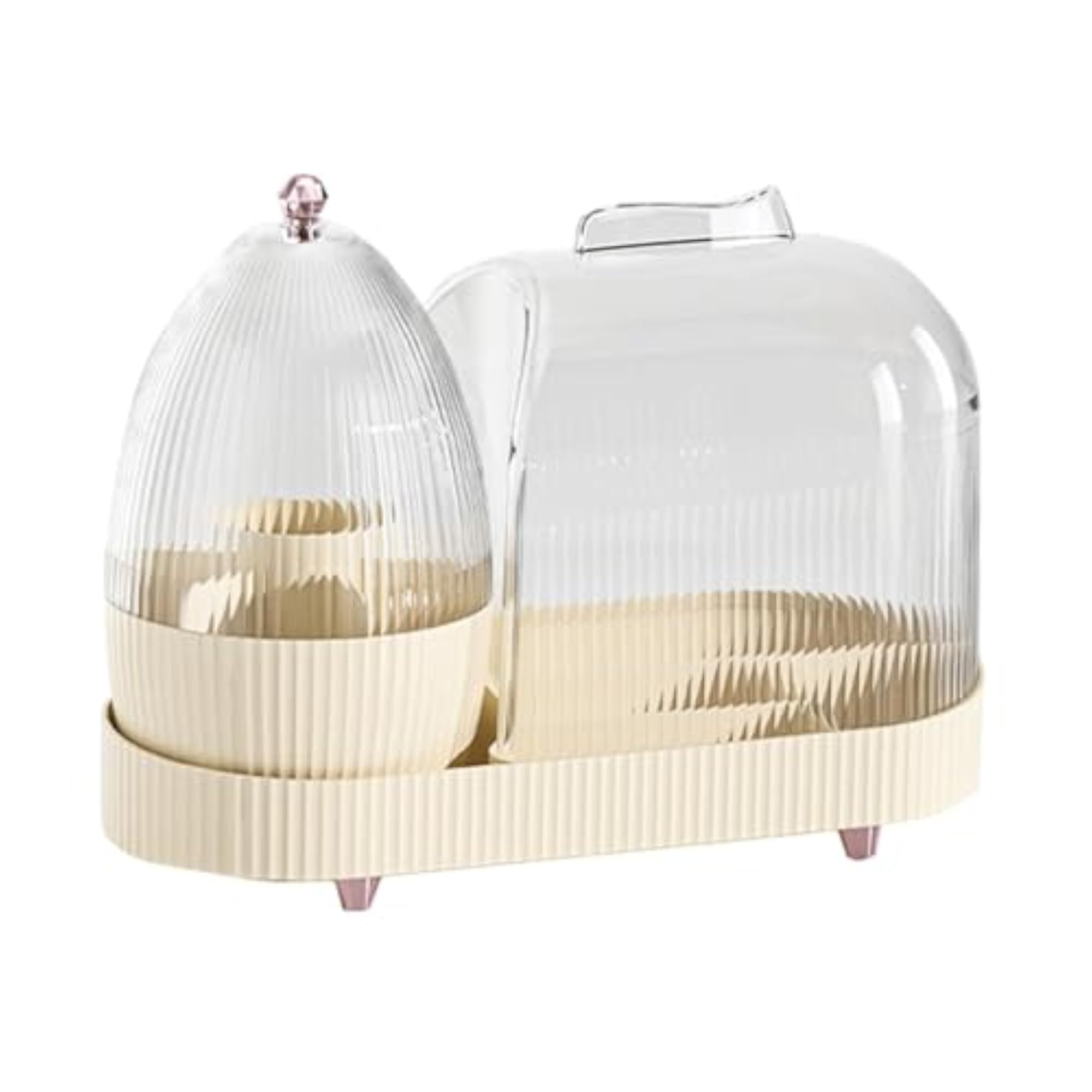 360° Rotating Makeup Organizer Storage Container, Two Boxes Set