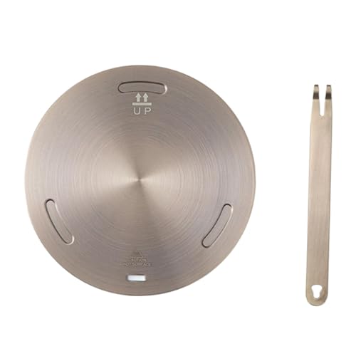 Placa difusora de calor de 24cm con mango desmontable de aluminio inoxidable para cocina 8