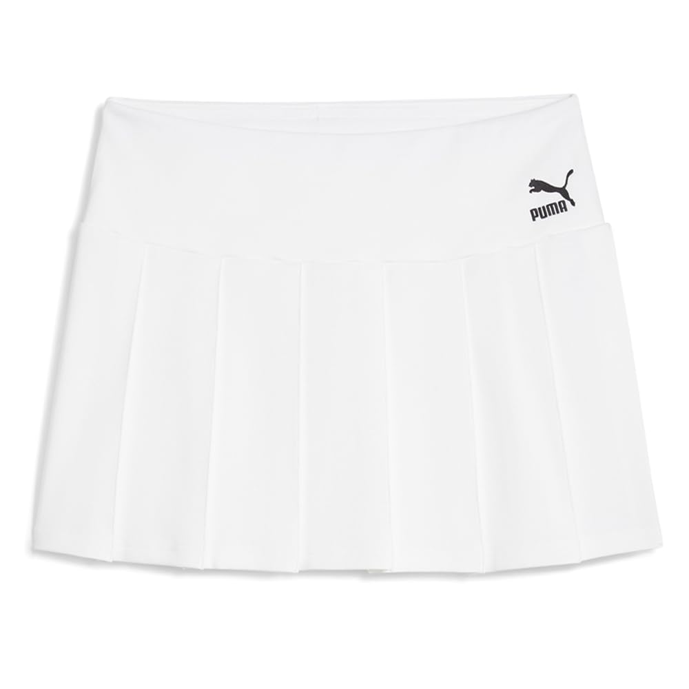 PUMA Minifalda plisada clásica para mujer, Blanco (PUMA WHITE), XL