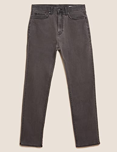 Image of Marks & Spencer Mens Light Wash Mid Rise Regular Fit Jeans
