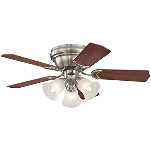 Westinghouse Lighting Deckenventilatoren mit Beleuchtung 7207340, Gebürstetes Nickel Cover