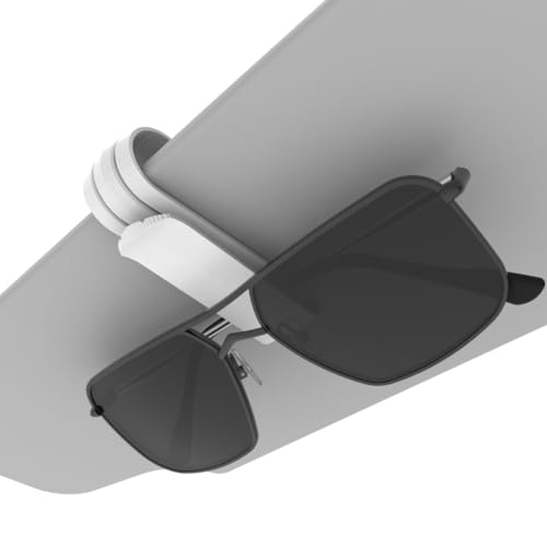 Suporte Clips Prendedor Porta Óculos Veicular para Quebra Sol de Carro - ARTBOX3D (Branco)
