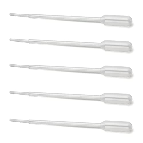 Image of Othmro 100Pcs 1ml Disposable Plastic Transfer Pipettes,Calibrated Dropper Clear Pipettes Liquid Dropper Suitable for Ear Eye Essential Oils Makeup, Science Laboratory, DIY Art 149mm Length
