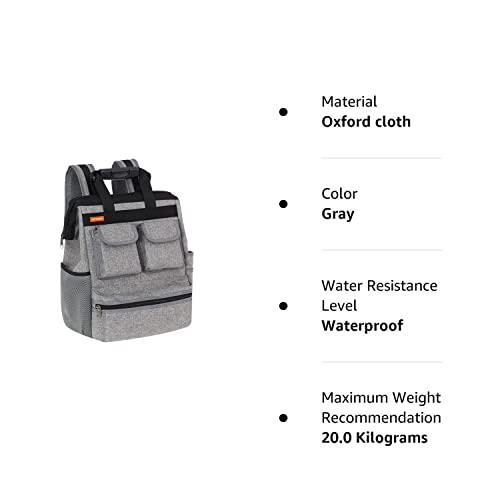 Justzon Backpack Tool Bag With Padded Back Support Heavy Duty Tool Kit Carrier Storage Bags For Electrician, Plumber, Hvac, Cable Repairman #TOP6