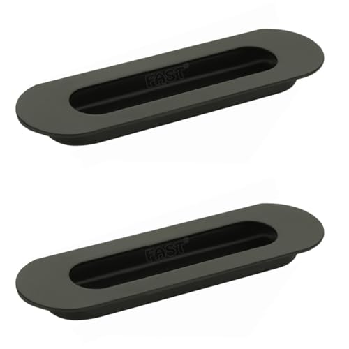 Image of FAST CSH03 Stainless Steel Black Architechral Cabinet Concealed Sliding Door Handle for Wardrobe & Cupboard Doors. (6 INCH)