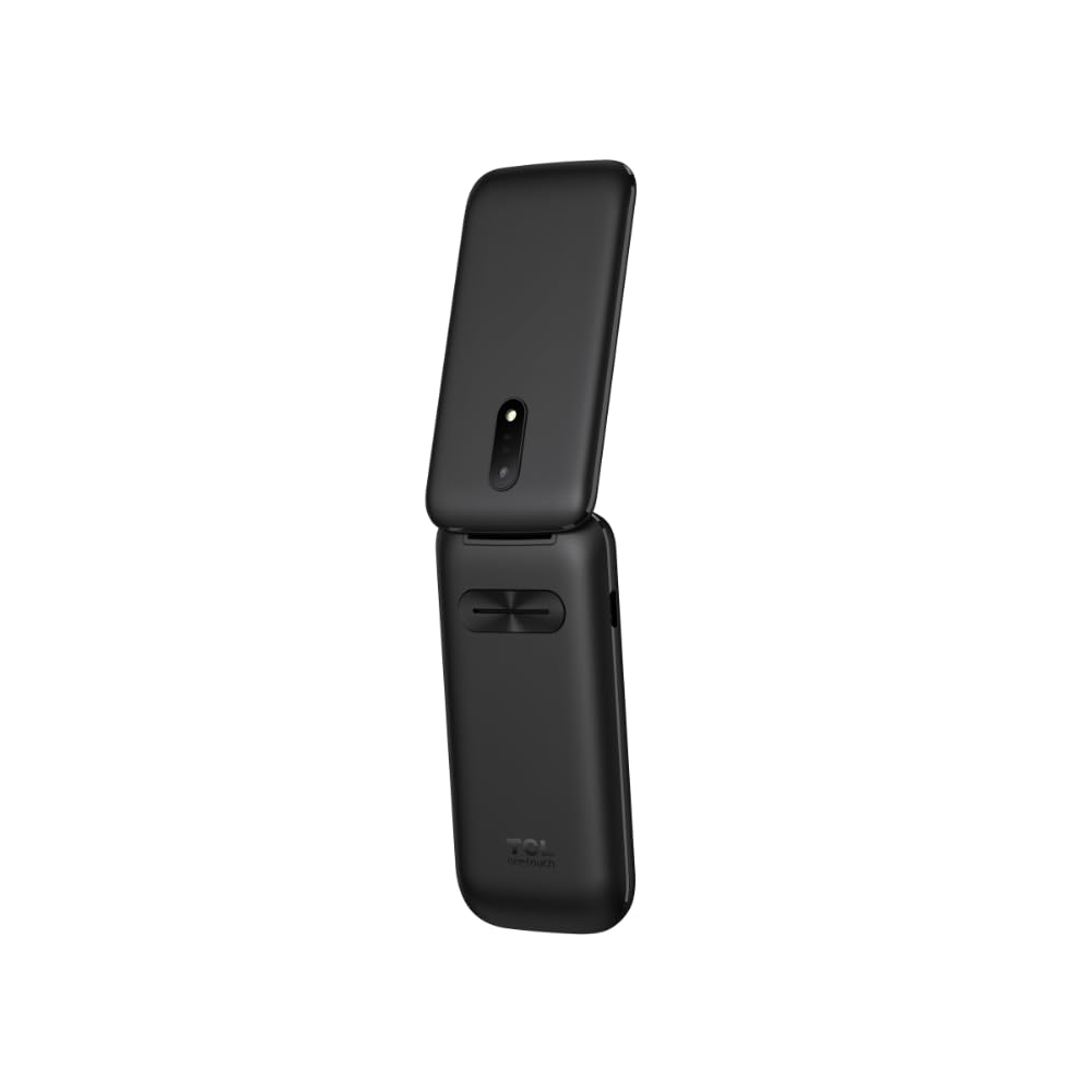 TCL Onetouch 5023 Schermo 2.4" Telefono Cellulare Facile Uso, Tasti Grandi per Anziani. Base caricatore, fotocamera, Bluetooth, torcia elettrica, pulsante SOS, registratore, nero [Versione ES/PT]