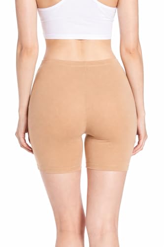 Image of ICEDIVE Women's High Coverage Super Combed Cotton Elastane Stretch Mid Waist Shorties