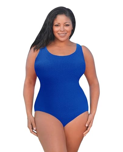 Women's Chlorine Resistant Solid Textured Surplice Back Plus Size Swimsuit