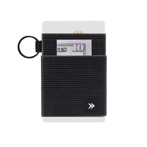 Thread Wallets - Slim Minimalist Wallet - Front Pocket Credit Card Holder (One Size Black)