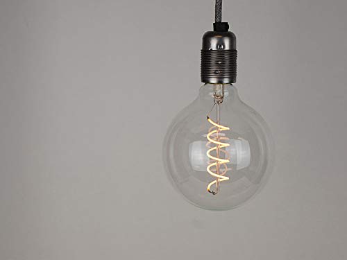 Bombillas de filamento industrial vintage Edison para lámpara E27 ES Tornillo & B22 bayoneta (5 unidades), Z - Xl Globe Flex Led Spiral, E27 SCREW IN