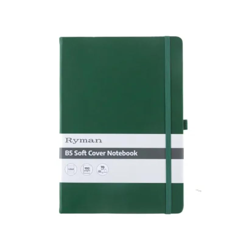 Ryman B5 Soft Cover Lined Notebook (Green)