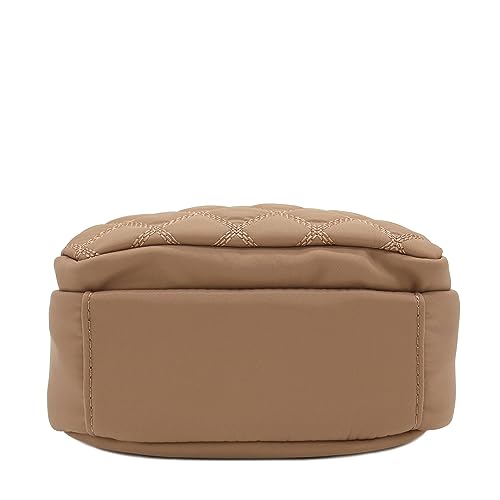Image of FashionPuzzle Quilted Nylon Crossbody Bag with Wide Strap