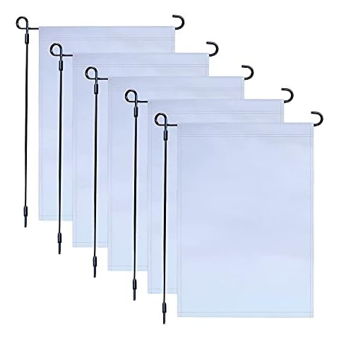 5 Pcs Sublimation Blank Garden Flags 100% Polyester 3 Layer Double-Sided Ready for Printing Garden or Lawn Banner | 12x18in DIY Vinyl or Dye Sublimation Blank Flags Pack of 5 Cover