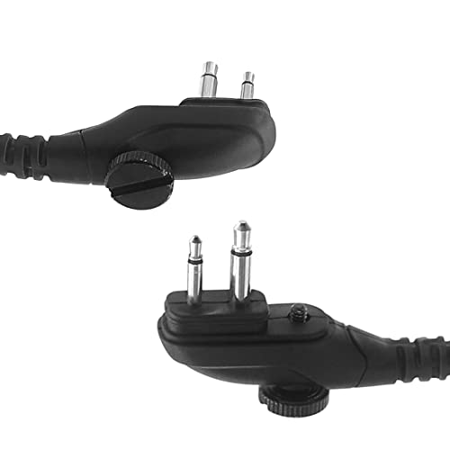 SUNDELY D-shape Headset Earpiece Compatible with Midland Radio G15Pro G18 HYT Hytera BD615 HYT2100 PD405 PD415 PD485 PD505 PD565 TC-610 Walkie Talkie Hidden Mic & PTT 2-pin with Screw - Image 4