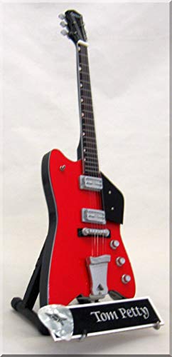TOM PETTY Guitare Miniature avec médiator Gretsch Jupiter - Les Beatles, Paul McCartney, John Lennon, RIngo Starr, George Harrison TOM PETTY Guitare Miniature avec médiator Gretsch Jupiter
