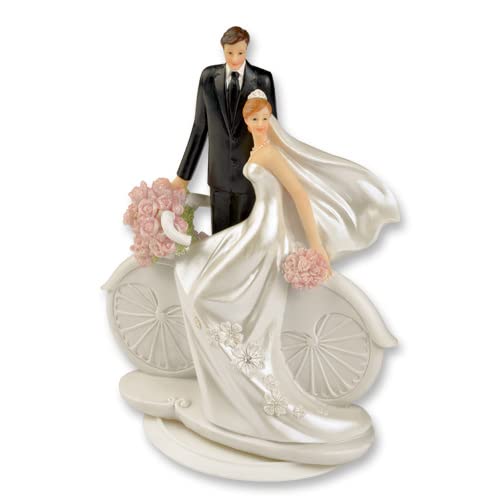 Günthart 1 Große Hochzeitspaar- Figur mit Fahrrad