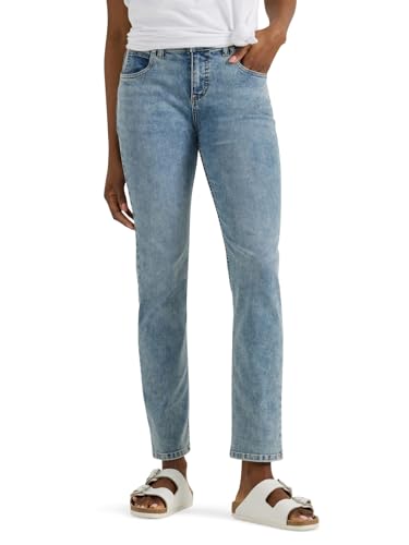 Lee Women's Ultra Lux Comfort with Flex Motion Slim Straight Jean with Ever Fit Wisp of Cloud 16 - image 1