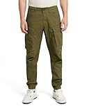 [ジースターロゥ] カーゴパンツ メンズ テーパード グリーン Cargo 3d regular tapered cuffed D24735-D929-C744-W28/L30