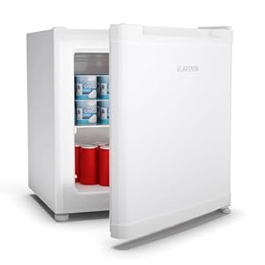 Klarstein Irene Mini-vriezer, 31 l, koel-/vriescombinatie met temperatuurregeling van -24 °C tot 10 °C, energiezuinig, stil, 38 dB, voor slaapkamers en kleine ruimtes, compact design