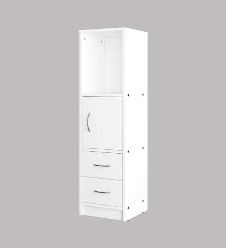 Image of Henry Multipurpose Storage Cabinet | Engineered Wood | Free-Standing Design | White Finish | Spacious & Durable | Easy Knock-Down Assembly