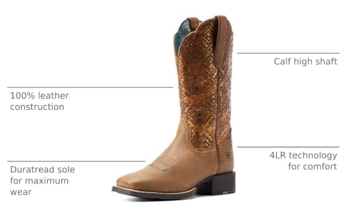 Image of Ariat Women's Round Up Wide Square Toe Western Boot