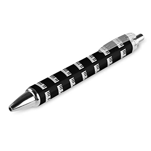 Piano Keys Pens 0.5mm Blue Ink Work Pen with Super Soft Grip Ball Point Pen for Men Women Retractable Office Pens
