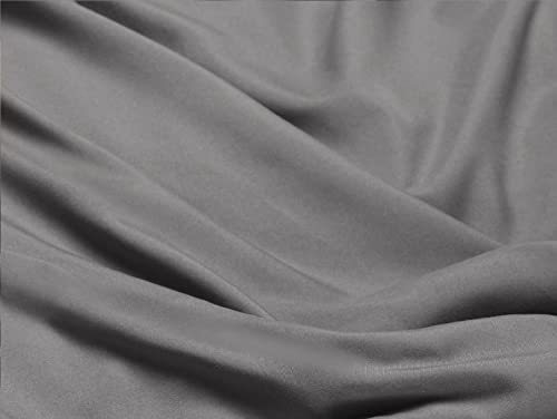 Image of BEVI - Home Premium Solid Plain Double Bedsheet Without Pillow Cover 300 TC Microfiber for Double Bed | Size (90 inch x 95 inch) Slate Grey