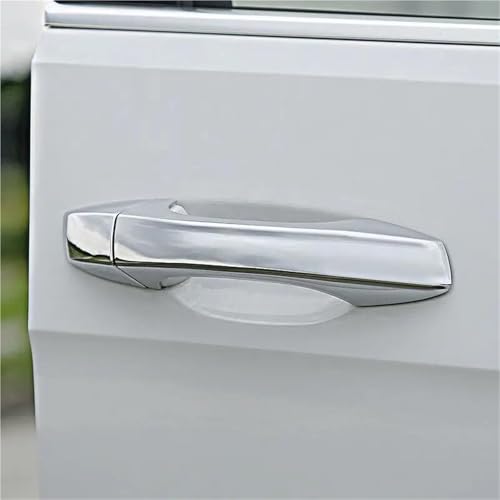 Embellecedor de manija puerta coche para ocultar arañazos con adhesivo cromado negro 2