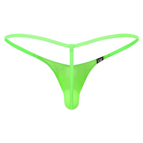 Men's See Through Mini Thongs Bulge Pouch T-Back G-String Nylon Sheer Low Rise Micro Tangas2