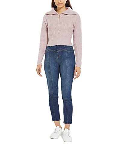 Bcbgeneration Women's Half Zip Sweater With Hood, English Rose, Small #TOP3