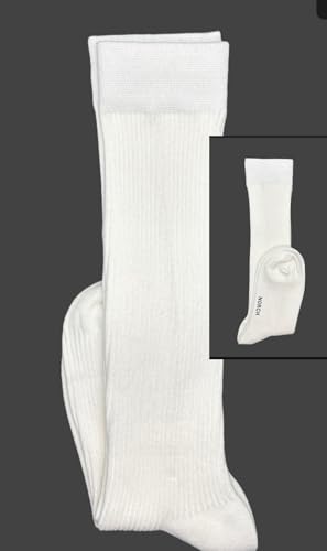 Image of Women's White Crew Socks - Soft Cotton Athletic Crew Socks, Breathable Stretch Fit for Casual Wear, Gym & Everyday Comfort (Size 6-10)