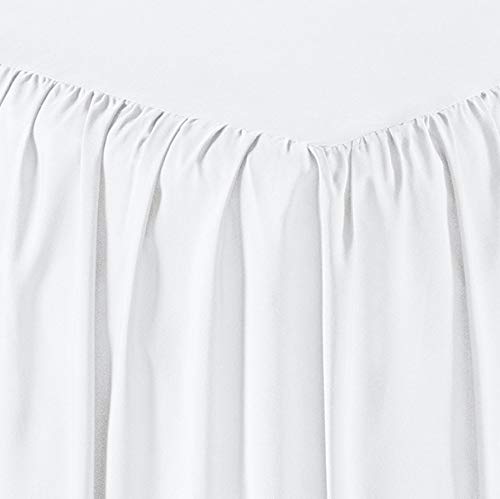 Amazon Basics Lightweight Ruffled Bed Skirt, Classic Style, Soft And Stylish 100% Microfiber With 16" Drop-Full, White #TOP3