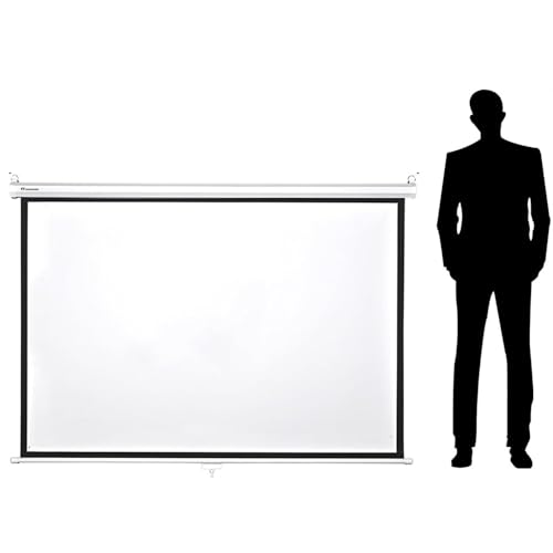 Pantalla Manual Proyector 72inch 16:9 Tela Antiarugas