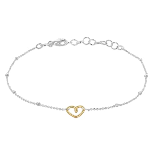Parure coeur argent 925 doré de qualité premium pour femme élégante