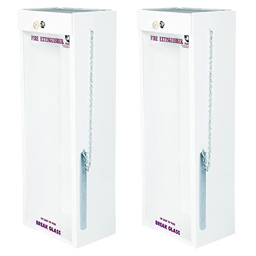 (2 Pack) Water Fire Extinguisher Wall Cabinets Steel Metal For 2.5 Gallon Stainless Steal Water Fire Extinguishers