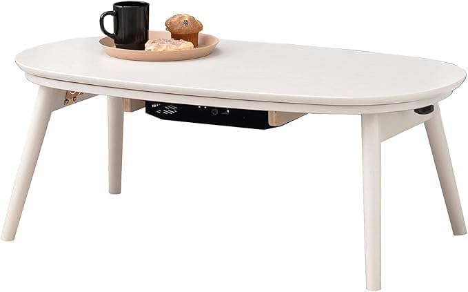 【美品】こたつテーブル 楕円形 折りたたみ ホワイト 一人暮らし ローテーブル Amazon.co.jp : こたつテーブル カジュアル 一人用 楕円形 折りたたみ