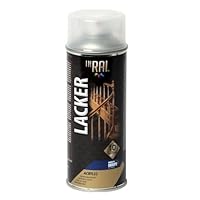 INRAL Acryllack Spray – Schnell Trocknendes Seidenmatt Klarlack Spray Wasserfest - Idealer Sprühlack für Acryllackierung - Hitze- und Kratzfester UV Lack für Heimwerker, Holzarbeiter und Handwerker