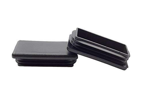 OGC (2 Pack) - 5 7/8" x 2" Black Square Tubing for Plastic Plugs by 5-7/8 x 2 Inch Cap Cover Tube Chair Glide Insert Finishing Plug