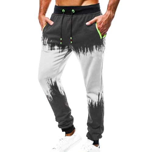 Pantalones Casual Chic de Color Brillante para Hombre con Leggings Deportivos Hombre Medias de Chándal Cómodo Joggers de Entrenamiento, gris, M