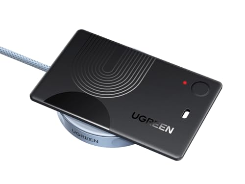 UGREEN FineTrack Slim unterstützt magnetisches kabelloses Laden, Bluetooth Tracker Karte kompatibel mit Apple Find My (nur iOS), Geldbörsenfinder bis zu 1 Jahr Akkulaufzeit, SmartTag für Reisepässe