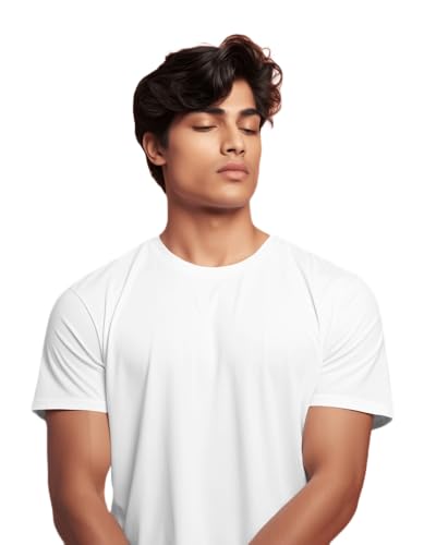 Image of DRIP Men's Solid Cotton Round Neck Half Sleeve T-Shirt