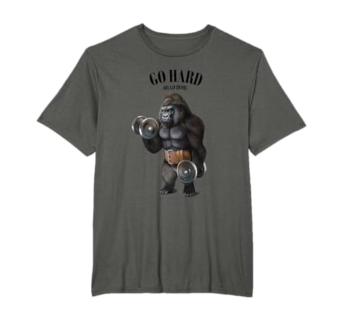 Gorilla Muscle Training con mancuernas en gimnasio de fitness Camiseta