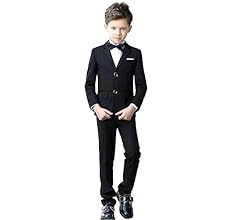 YuanLu Boys Colorful Formal Suits 5 Piece Slim Fit Dresswear Suit