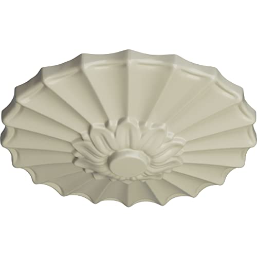 Image of Ekena Millwork CM09SHCYF 9 inch x 1-3 /8 inch Shakuras Ceiling Medallion, Clear Yellow
