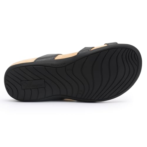 Image of Athlefit Women's Orthopedic Sandal with Arch Support | Adjustable Slip On Open Toe Flat Thong Flip Flops,Plantar Fasciitis Comfy Cushioned Footbed,Dressy Casual Walking Summer