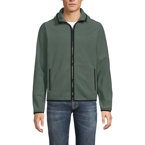 Lands' End Men's Anyweather Fleece Hooded Full Zip Jacket