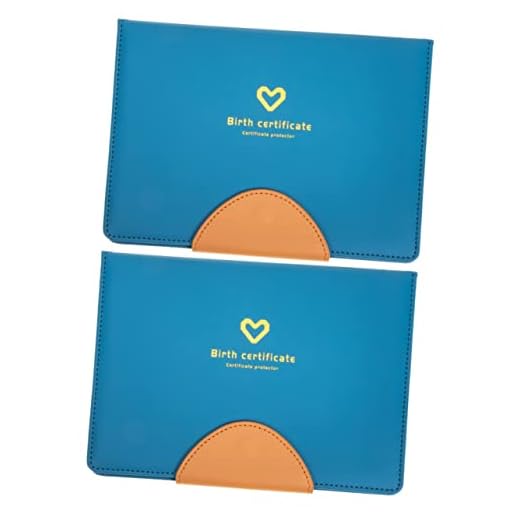Kisangel 2 Piezas Portada Del Certificado De Nacimiento Encargado Del Archivo Del Bebé Manga De Certificado De Nacimiento Titulares De Certificados Chico Chica Documentos Cuero Artificial