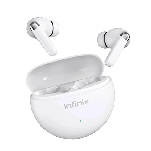 Image of Infinix Buds Neo (XE26) With 4 Mic ENC, Dedicated App Welife,Game Mode,Big 500Mah Battery Bluetooth Headphones (White, True Wireless)